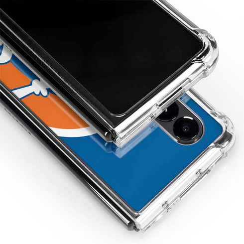 NFL Denver Broncos Retro Logo Galaxy Z Fold4 5G Clear Case